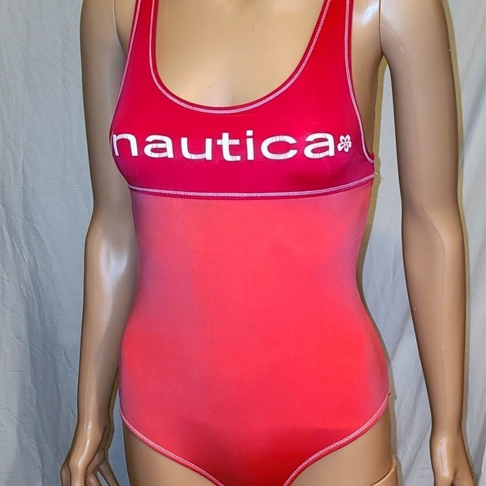 Nautica hot pink one piece swimsuit